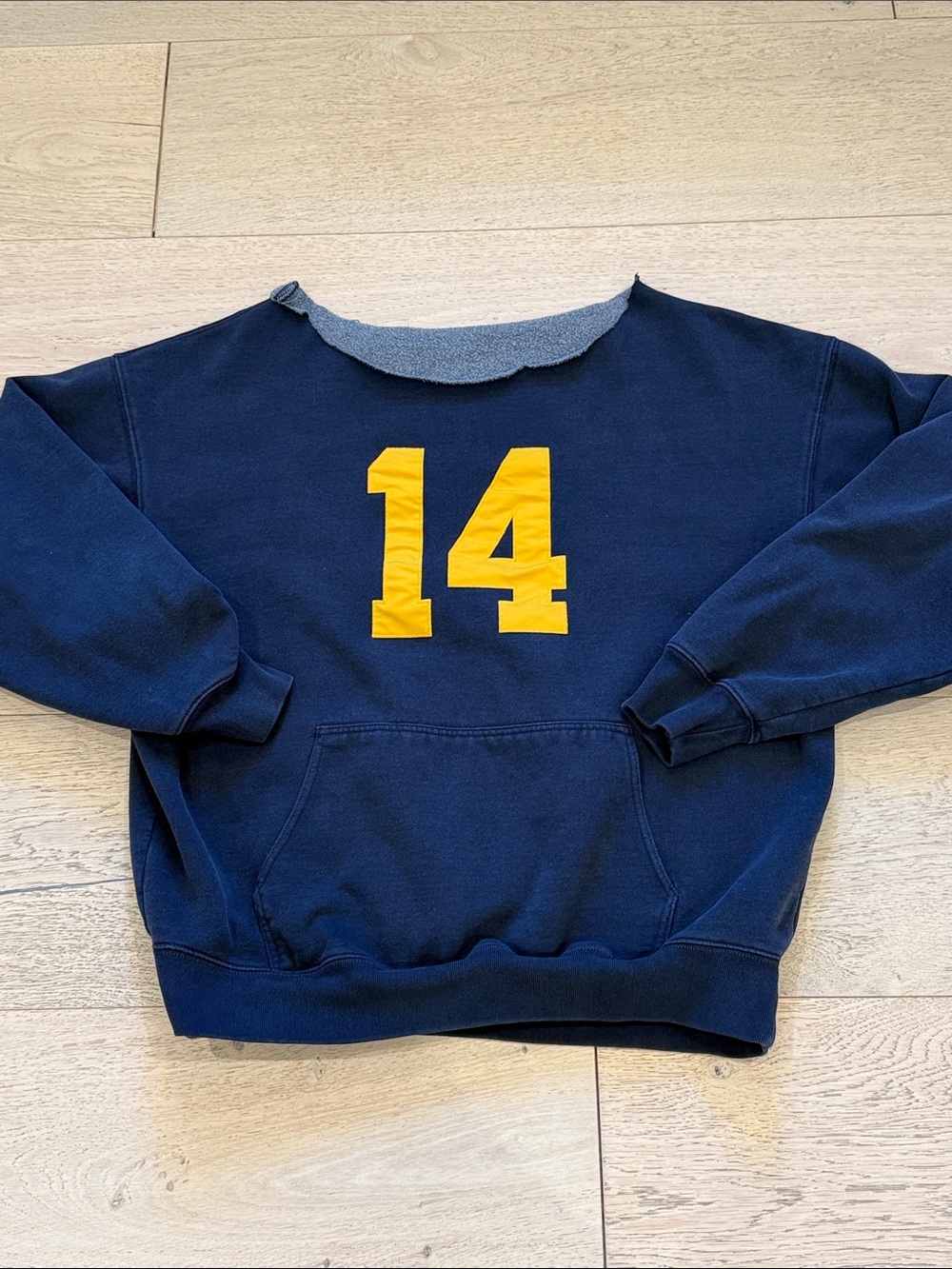 PacSun J. Galt Kangaroo Pocket Sweatshirt in Blue & Yellow